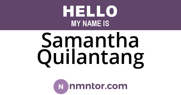 Samantha Quilantang