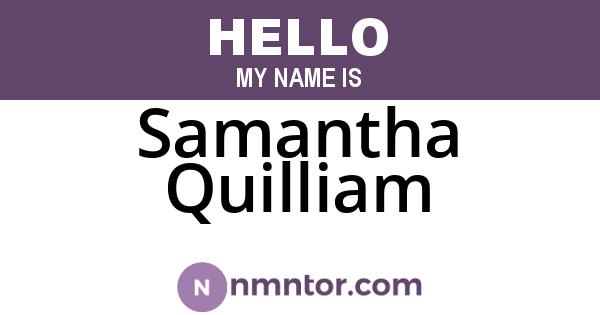 Samantha Quilliam