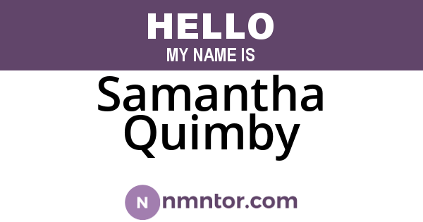 Samantha Quimby