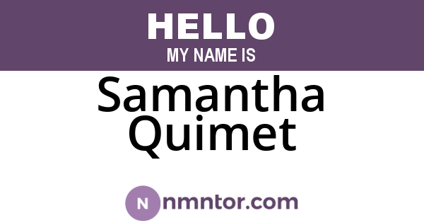 Samantha Quimet