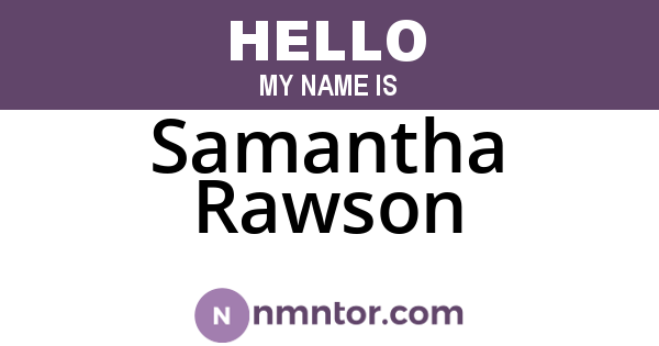 Samantha Rawson