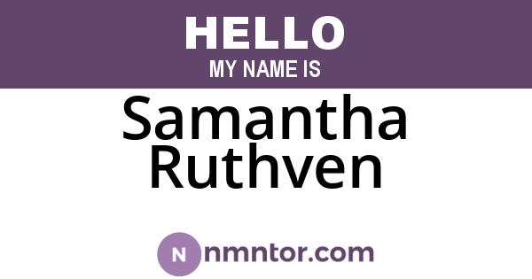 Samantha Ruthven