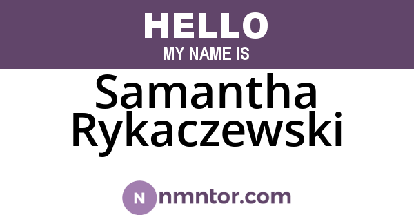 Samantha Rykaczewski