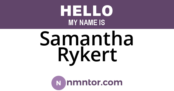 Samantha Rykert