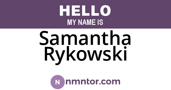 Samantha Rykowski