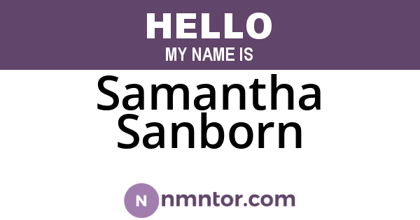 Samantha Sanborn