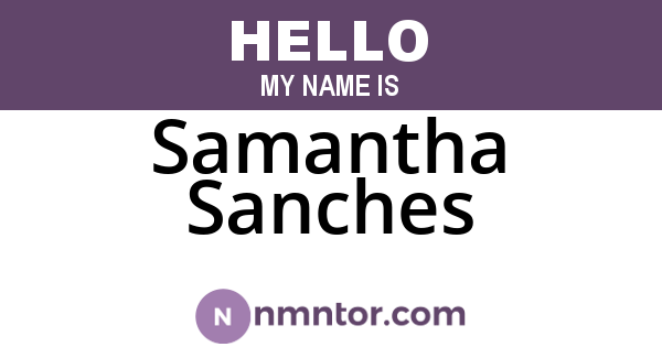 Samantha Sanches