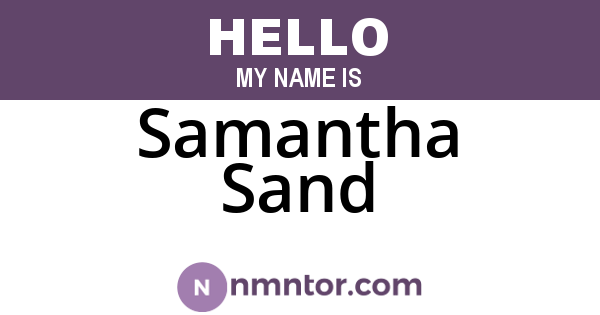 Samantha Sand