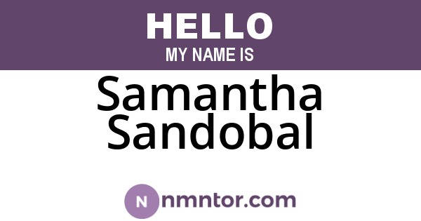 Samantha Sandobal