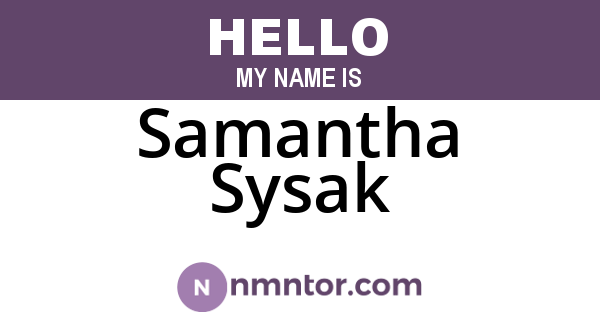 Samantha Sysak