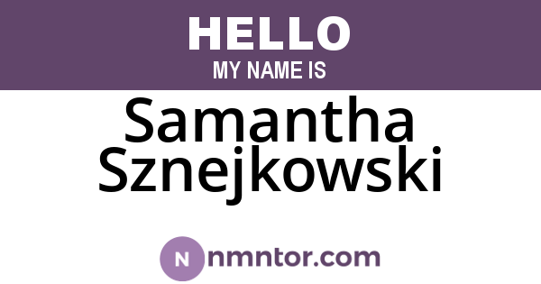Samantha Sznejkowski