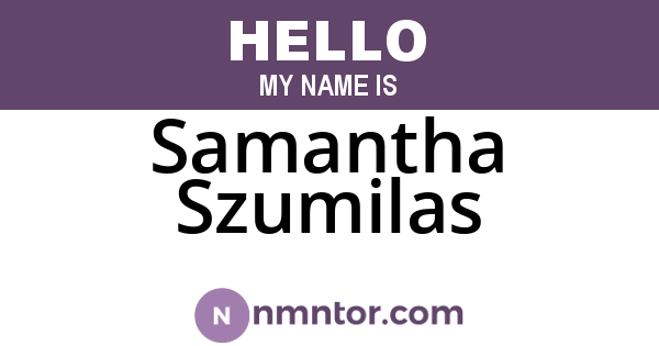 Samantha Szumilas