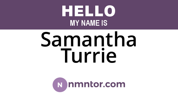 Samantha Turrie