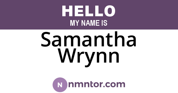 Samantha Wrynn