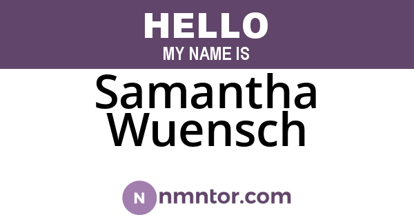 Samantha Wuensch