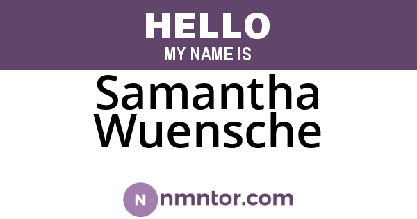 Samantha Wuensche