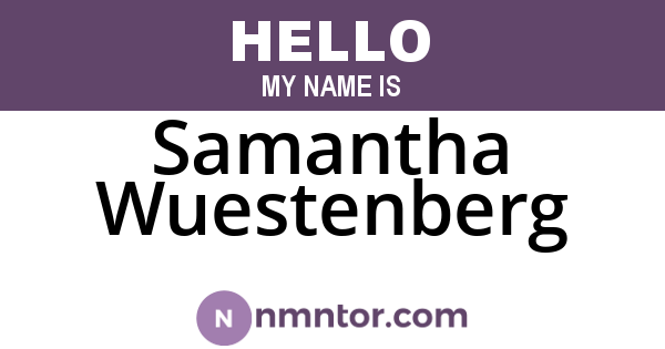 Samantha Wuestenberg