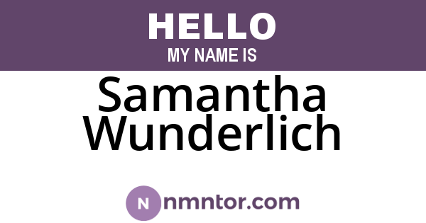 Samantha Wunderlich