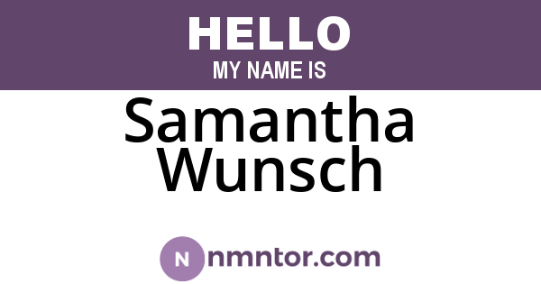 Samantha Wunsch