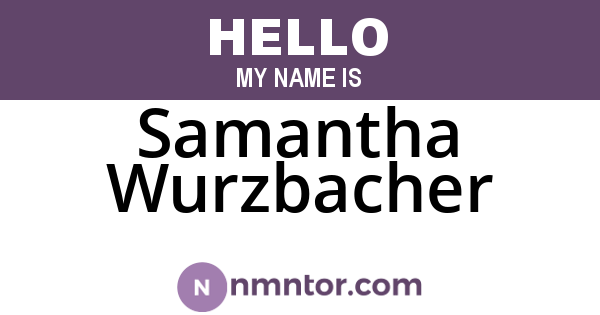 Samantha Wurzbacher