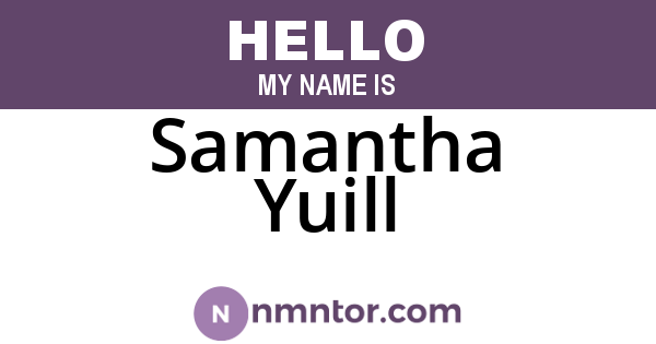 Samantha Yuill