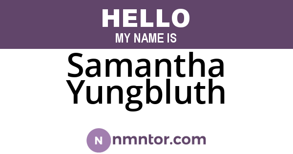 Samantha Yungbluth