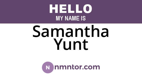 Samantha Yunt