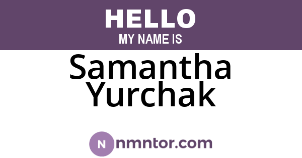 Samantha Yurchak