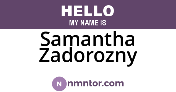 Samantha Zadorozny