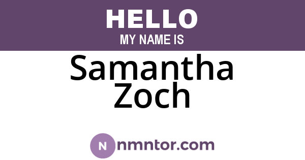 Samantha Zoch