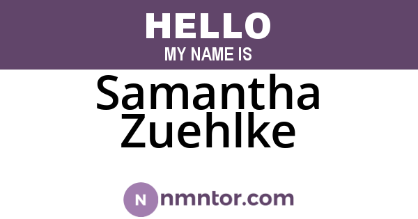 Samantha Zuehlke