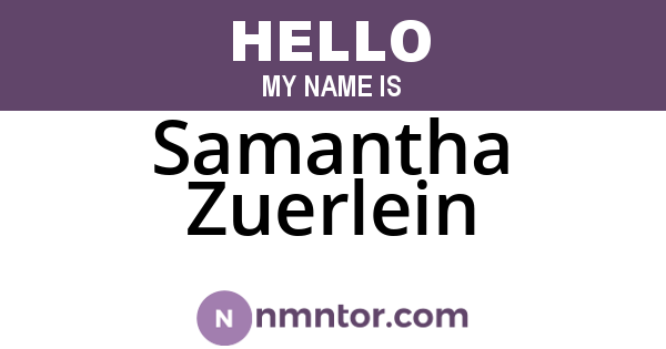 Samantha Zuerlein