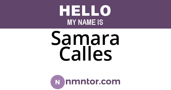 Samara Calles