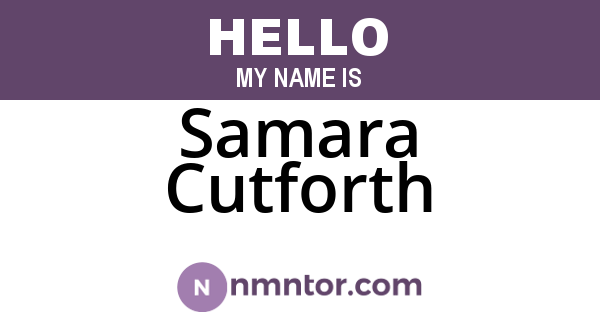 Samara Cutforth