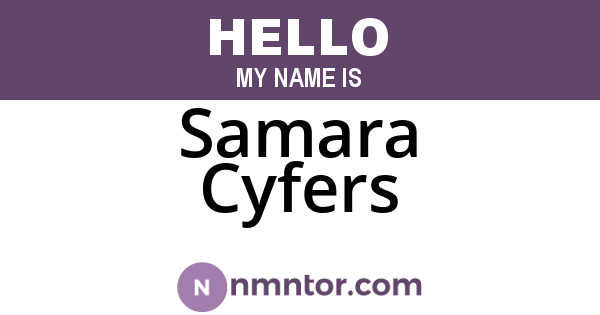 Samara Cyfers