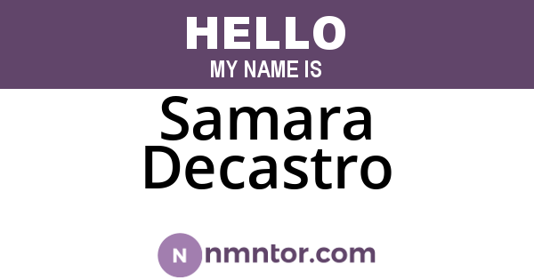 Samara Decastro