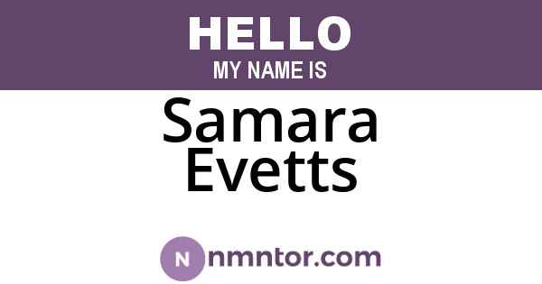 Samara Evetts