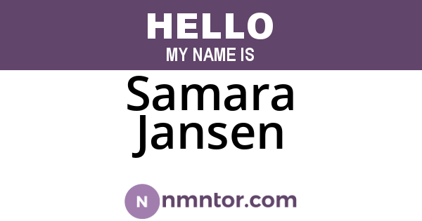 Samara Jansen
