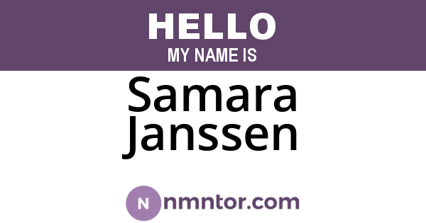Samara Janssen
