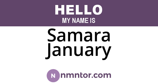 Samara January