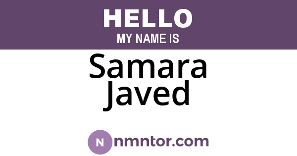 Samara Javed