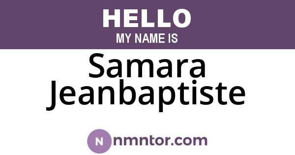 Samara Jeanbaptiste