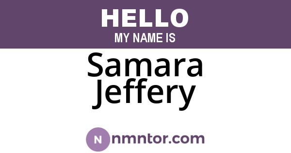 Samara Jeffery
