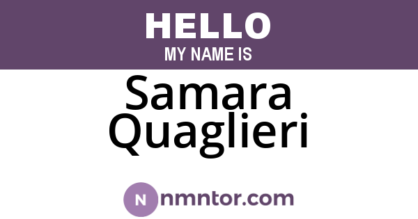 Samara Quaglieri