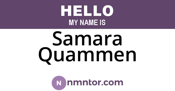 Samara Quammen