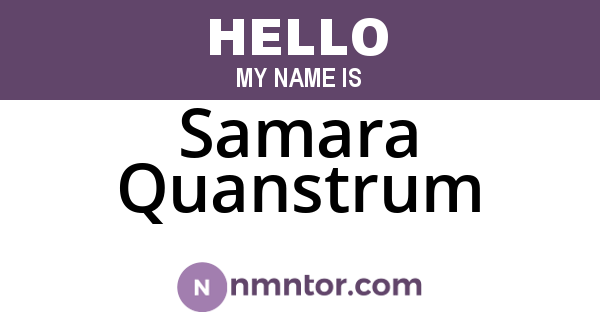 Samara Quanstrum