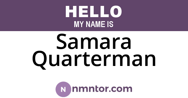 Samara Quarterman