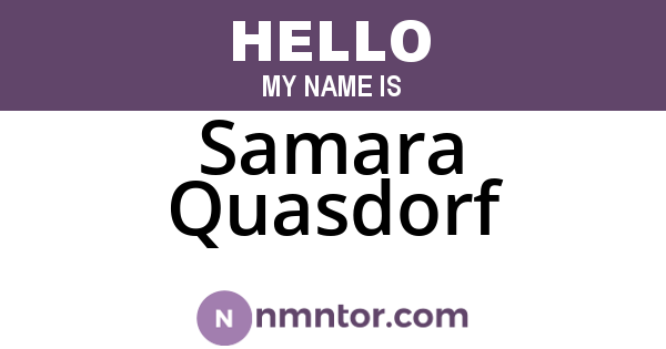 Samara Quasdorf