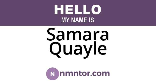 Samara Quayle