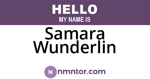 Samara Wunderlin